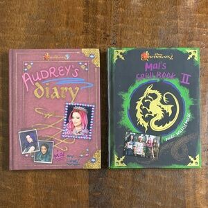 Disney Descendants Mal’s Spell Book 2 & Audrey’s Diary 2pc Hardcover Book Bundle